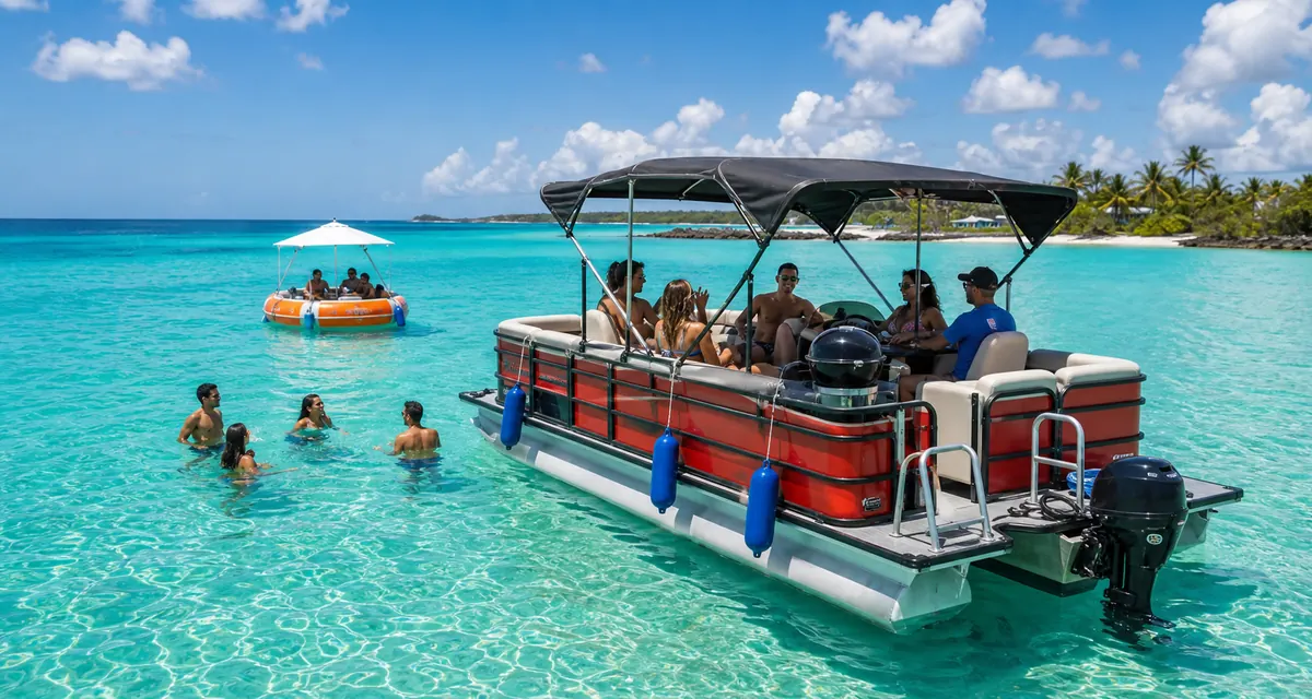 Saloon Boat sur le lagon à Saint-François en Guadeloupe